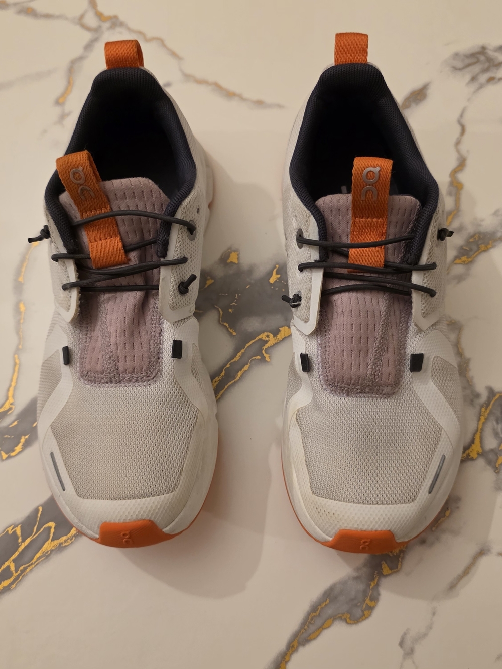 On Cloud Running Girl's Cloudswift Lightweight White & Orange Sneakers
